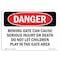 Signmission Safety Sign, OSHA Danger, 10" Height, Moving Gate Can Cause Serious Injury Or, Landscape OS-DS-D-1014-L-2508 - alternate 1